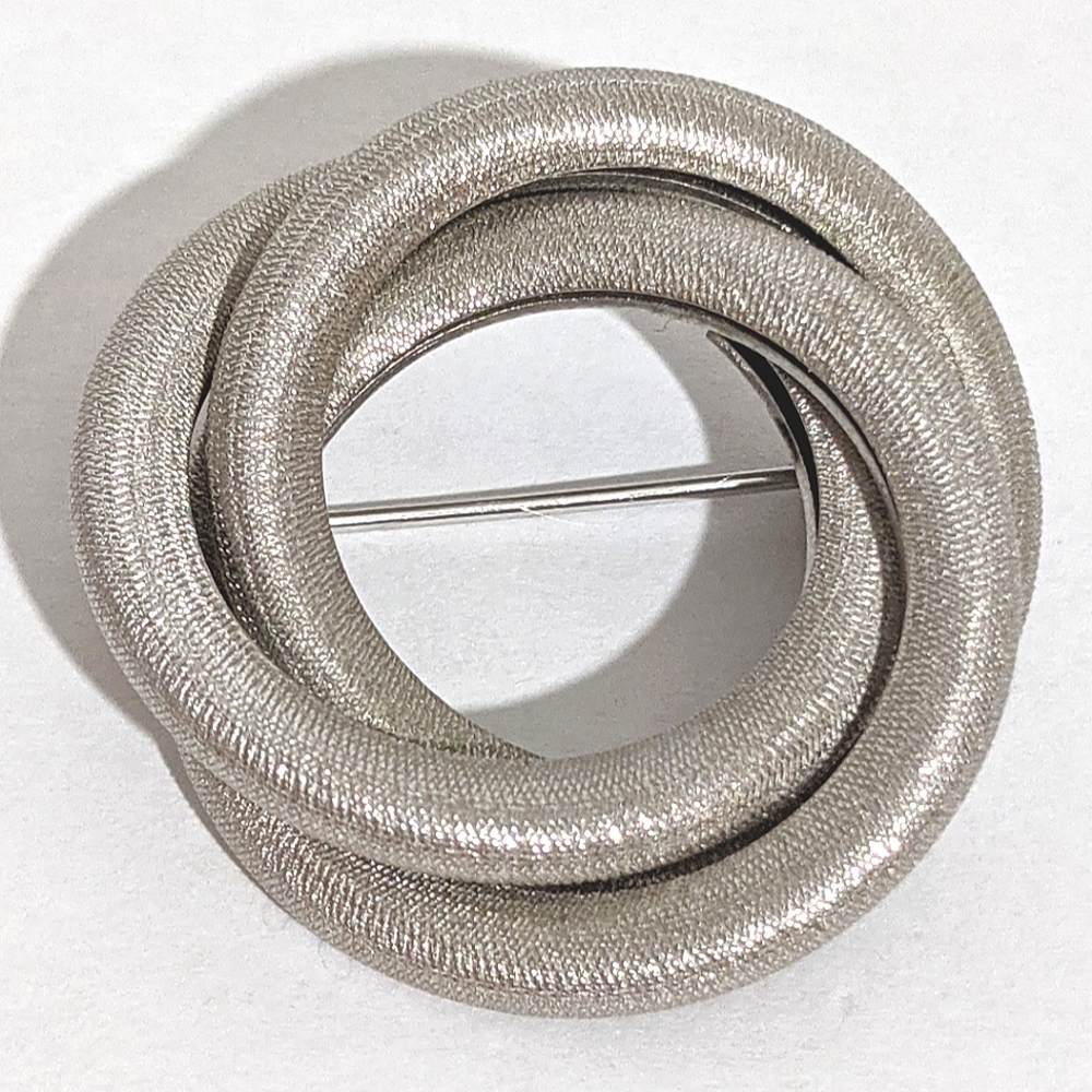 Vintage Sarah Coventry Brushed Silver Celtic Knot Brooch